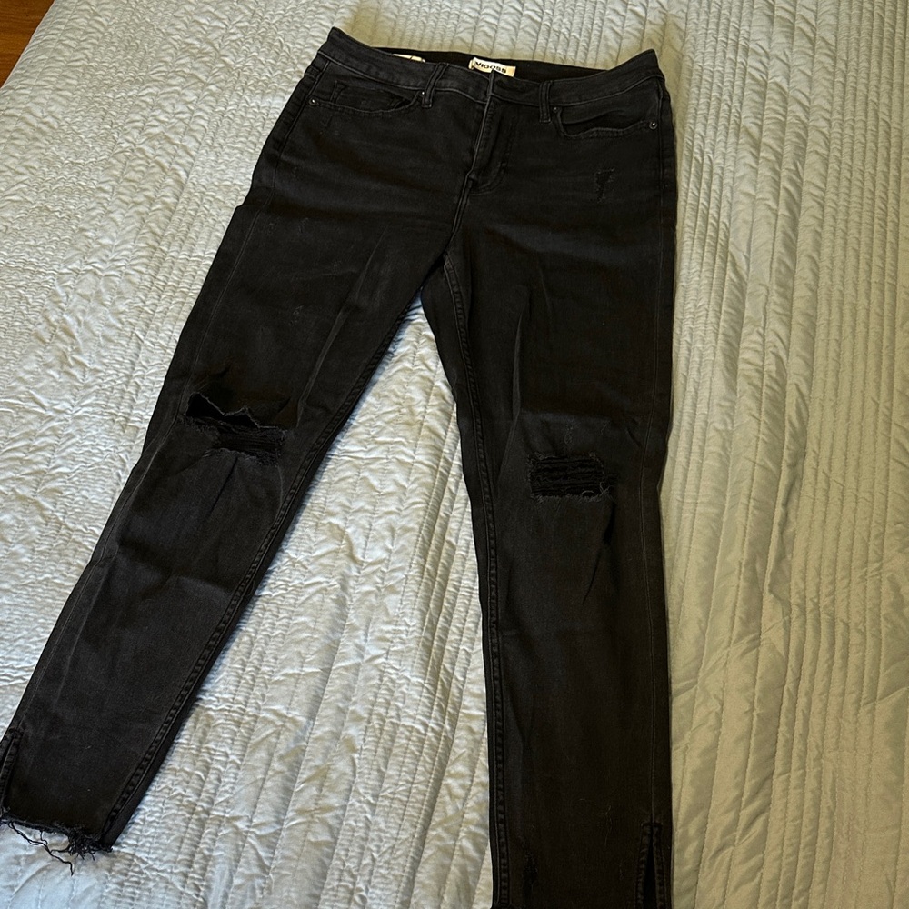 Vigoss Black Skinny Distressed Jeans